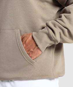 Sweats à capuche surdimensionnés en coton épais et uni de haute qualité avec logo en ficelle Sweat à capuche pour hommes de grande taille - Product Image 3