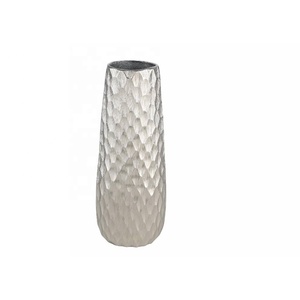 Florero redondo de aluminio moderno, florero de Metal decorativo de mesa superior para boda o decoración de la sala de estar del hogar - Product Image 2