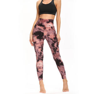 Leggings Personalizadas al por Mayor de Alta Calidad para Mujer, Diseño Tie Dye, Cintura Alta, Ropa Deportiva de Verano - Product Image 1
