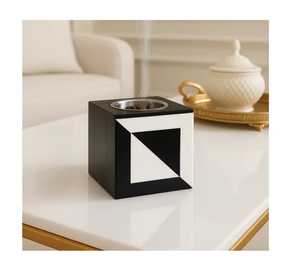 Elegant Handmade Wooden Resin <b>Bakhoor</b> Burner with Diamond Design Inlay Perfect Arabic Ramadan <b>Oud</b> Incense Holder Stand - Product Image 5
