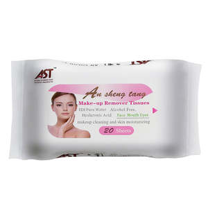 Toallitas Desmaquillantes Suaves AST, Paquete de 20 Hojas, Marca Personalizada OEM/ODM - Product Image 1