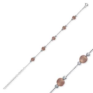 Sultanite Design Round Design <b>Charm</b> <b>Bracelet</b> Turkish Handmade Wholesale 925 Sterling Silver Fine Jewelry for Women - Product Image 4