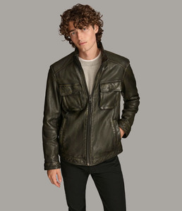 Chaqueta de cuero para hombre, ropa de abrigo elegante personalizada, ropa de calle, proveedor al por mayor, chaquetas a granel, ropa informal de fábrica - Product Image 2