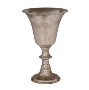 Arreglos Florales Artificiales, Florero Trompeta Plateado Metálico Brillante para Decoración de Mesa en Hogar y Bodas - Product Image 2