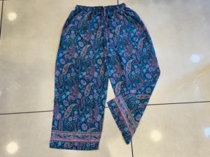 Pantalón Palazo de seda de verano Unisex de alta calidad, ropa de calle informal holgada con decoración de logotipo, cierre de cordón, pantalón de seda India - Product Image 6