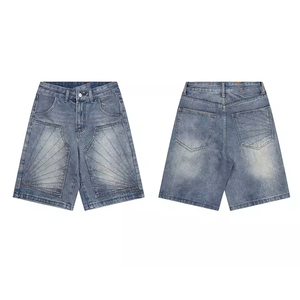 New Custom Jort High Quality Custom Vintage Washing Denim <b>Jeans</b> Shorts Pants for Men 2025 - Product Image 1