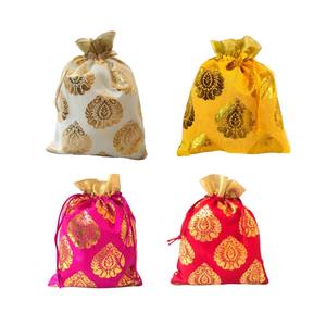 กระเป๋าถือผ้ากำมะหยี่สีพิเศษสำหรับงานแต่งงานฮาลดิมีห์อีดดิวาลีของขวัญกระเป๋าบรรจุภัณฑ์ - Product Image 4