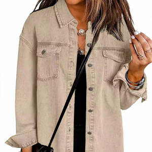 Chaquetas Vaqueras de Moda para Mujer Disponibles a un Precio Razonable, Ropa de Calle, Chaqueta Vaquera de Invierno Cálida para Mujer - Product Image 1