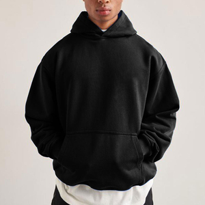 Pull-over uni de haute qualité avec marque privée sweats à capuche surdimensionnés à épaules tombantes sweats à capuche unisexe logo personnalisé grande taille pour hommes - Product Image 3