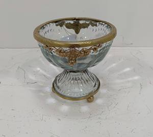 Tazón de postre de cristal y latón para sundaes y parfait, ideal para estaciones de postres caseras o banquetes elegantes - Product Image 2