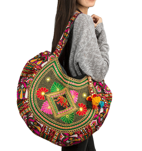 Banjara Bohème Couleur Jute Sac Festival Fabriqué À La Main Brodé sacs de fête personnaliser conception artisanat naturel - Product Image 4