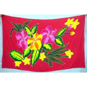 100% Fine Quality Rayon Hand-Painted Hawaiian Sarongs Pareo Custom Wholesale Beachwear Cover Asia <b>Pacific</b> Islands HPSU004-03-180 - Product Image 1