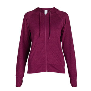 Sudadera con capucha y cremallera de lana de rizo francés con logotipo bordado personalizado para mujer, sudadera con cremallera lisa de talla grande, sudaderas básicas con capucha, novedad de 2025 - Product Image 1