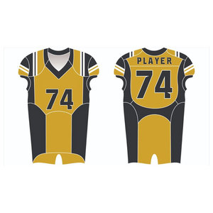 เสื้อเจอร์ซีย์ฟุตบอลอเมริกันผ้าโพลีเอสเตอร์100% มาใหม่ออกแบบได้ตามต้องการ - Product Image 2