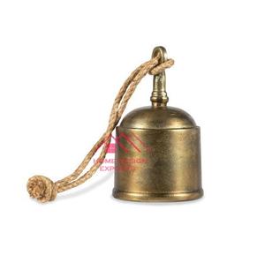 Juego de campanas navideñas de metal de 3 formas con cuerda de yute para decoración interior del hogar Adornos de metal - Product Image 2