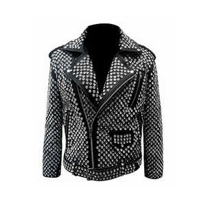 <b>jacket</b> for <b>men</b> High Quality V-neck Rock Punk <b>Canvas</b> Leather <b>Jacket</b> for <b>Men</b> Stylish Coated Leather Front Logo for Bikers OEM - Product Image 4