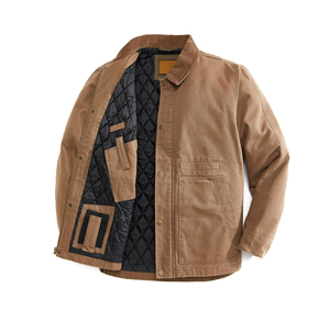 เสื้อแจ็กเก็ตทำงานมีซิปรูดคอปกสองกระเป๋าทำงานแฟชั่นสำหรับช่างเครื่อง - Product Image 4