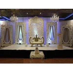 กรอบรูปแต่งงานสีขาวสำหรับฉากหลังเวทีเวทีงานแต่งงานแบบอังกฤษสุดหรูกรอบฉากหลังงานแต่งงานแบบเอเชียสีขาว - Product Image 1