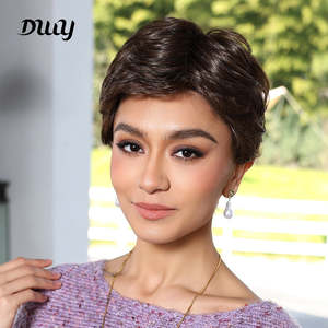 วิกผมสังเคราะห์ Alice-DWY รุ่น Free Part Pixie พร้อมเชือกผูกแบบโปร่งใส สีน้ำตาลเข้ม สำหรับชาวอเมริกันเท่านั้น - Product Image 3