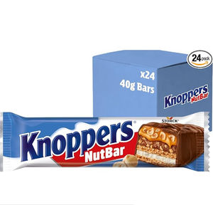Auténticas barras de chocolate Knoppers con 9.1% de contenido de avellanas para un rico sabor a nuez en barras de oblea de 25g, cajas al por mayor. - Product Image 5