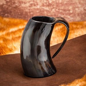 Antique and Unique Design Buffalo Horn Mug Reasonable Rate Fashionable Luxury <b>Light</b> Weight Buffalo Horn Mug - Product Image 4