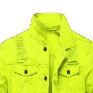 2025 nouvelle vente en gros hommes hiver Denim veste coupe-vent épais polaire chaud hommes mode décontracté col de fourrure veste Style de détresse - Product Image 3