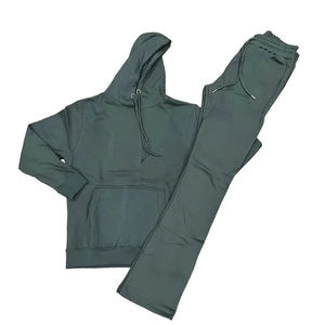 New Design Printing Sublimation Elegant Tracksuit for Women USA Size Pullover flare sweatpants full <b>zip</b> up <b>hoodie</b> tracksuit - Product Image 5