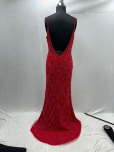 Elegante vestido de noche de satén con cuello escotado vestido de cóctel hasta el suelo con estampado de moda y elegante - Product Image 4