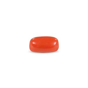 พลอยปะการังสีแดงขัดเงา 7.7 กะรัต สีขาว ขนาด 8 มม. ความสูงของสินค้า - Product Image 2