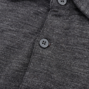 Polos de lana ligeros y antiolor para hombre, Polo de manga corta de lana de color sólido para hombre - Product Image 4