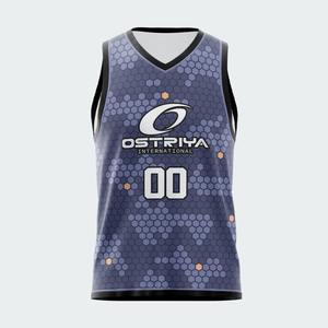 Maillot de basket-ball personnalisé à faible MOQ, nom d'équipe, été, sans manches, sublimation, pour unisexe - Product Image 4