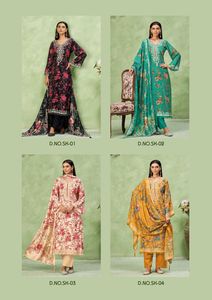 Traje de Salwar Kameez estilo pakistaní para mujer con bordado y tela de algodón suave disponible a los mejores precios - Product Image 6