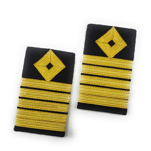 Calidad personalizada oro y plata Mylar alambre cordón hombro uniforme insignias algodón hombro tablero charreteras hechas a mano - Product Image 6