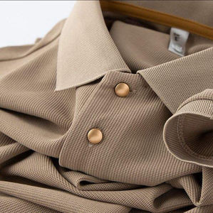 Camiseta de Polo de verano de lujo para hombre, camisetas de Golf de marca de diseño de lujo de punto de calidad de Color sólido con cuello vuelto de manga corta - Product Image 1