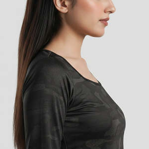 เสื้อโยคะรัดรูปสีดำ Tempo - Product Image 4