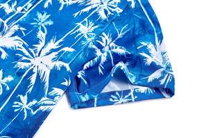 Chemises habillées d'été pour hommes à manches courtes, boutonnées, décontractées, en sergé extensible (polyester/élasthanne), col montant, poche, séchage rapide - Product Image 5