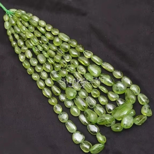 Cuentas de pepitas lisas de peridoto natural, cuentas lisas de Peridoto, pepitas lisas de Peridoto, cuentas en forma de caída para suministro de joyería - Product Image 4