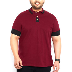 Polos personnalisés tricotés à manches courtes de haute qualité avec logo brodé T-shirts polo grande taille pour hommes OEM respirant - Product Image 1