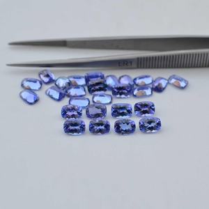 Tanzanite bleu profond naturel certifié 7x9mm à facettes Long coussin coupe pierre précieuse en vrac pour bijoux expédition rapide en gros - Product Image 3