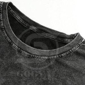 T-shirts pour hommes personnalisés, confortables et en stock, effet vieilli, respirants, écologiques, séchage rapide, polyester/coton - Product Image 3