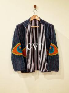 Manteau en velours brodé, col mandarin, manches longues, motif floral, style bohème fait main, vêtements d'extérieur pour femmes adultes, vêtements d'hiver - Product Image 3