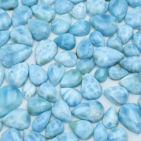 Cabochon LARIMAR bleu pierres précieuses naturelles pour la fabrication de bijoux taille libre coupe ovale pour boucles d'oreilles bagues pendentif toutes tailles formes