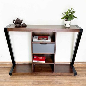 Modern Luxury <b>Console</b> <b>Table</b> CST049 Contemporary Iron Frame with Wooden Top <b>for</b> <b>Entry</b> Villa or Living Room Decor - Product Image 3
