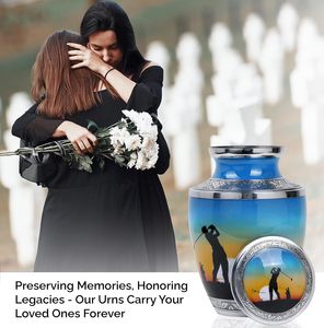 Urna de Metal artesanal Galaxy para cenizas humanas adultas, urna funeraria decorativa conmemorativa de tamaño personalizado para recuerdo de mujeres y hombres - Product Image 4
