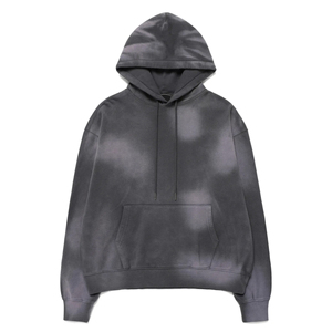 Nouveau design tendance, sweat à capuche en molleton 100% coton délavé au soleil pour homme, hiver, confortable, coupe ample, streetwear, impression sur écran - Product Image 2