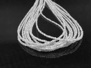 ลูกปัดเพชรดิบธรรมชาติสีขาวหิมะ ขนาด 2-3 มม. ยาว 15 นิ้ว ยี่ห้อ LUSTRE ของขวัญคริสต์มาสสำหรับทำเครื่องประดับ - Product Image 3