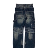 Özel erkek kalın denim kot baggy erkekler hip hop pantolon streetwear dışarı kapı cep tarzı erkek kot yüksek kaliteli gevşek fit