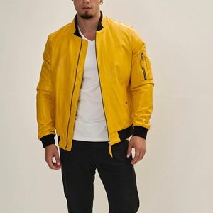 Personalized Custom <b>Leather</b> Bomber <b>Jacket</b> With Logo Printing Embroidery <b>Mens</b> Womens Streetwear Fashion Outerwear - Product Image 4