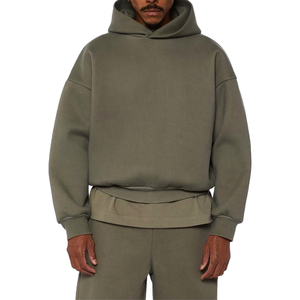 Fashion Custom logo Oversized <b>Plain</b> Pullover Cotton Polyester Men's Hoodies Sweatshirts Pullover Blank <b>Hoodie</b> - Product Image 3