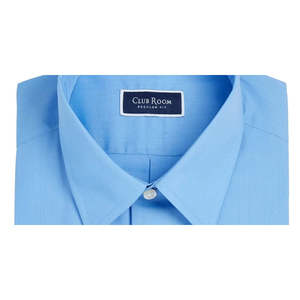 Camicia da Uomo 100% Cotone con Colletto, Bottoni Separati, Tessuto Popeline Antipiega, Blu, Taglia 15X32X33 - Product Image 2